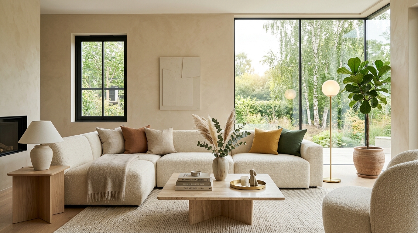 Nordic Bouclé Modular Sofa Suite